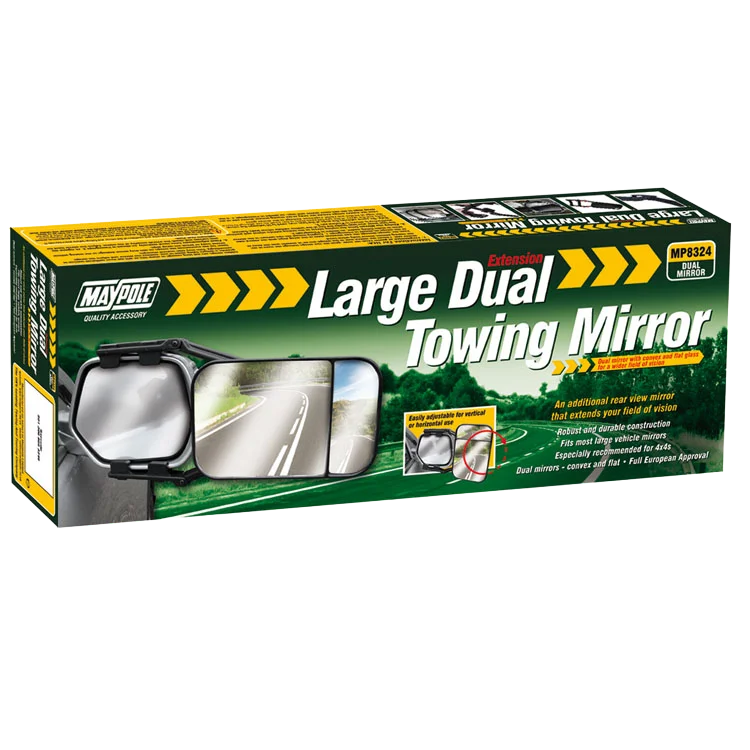 Maypole Large Dual Glass Towing Mirror