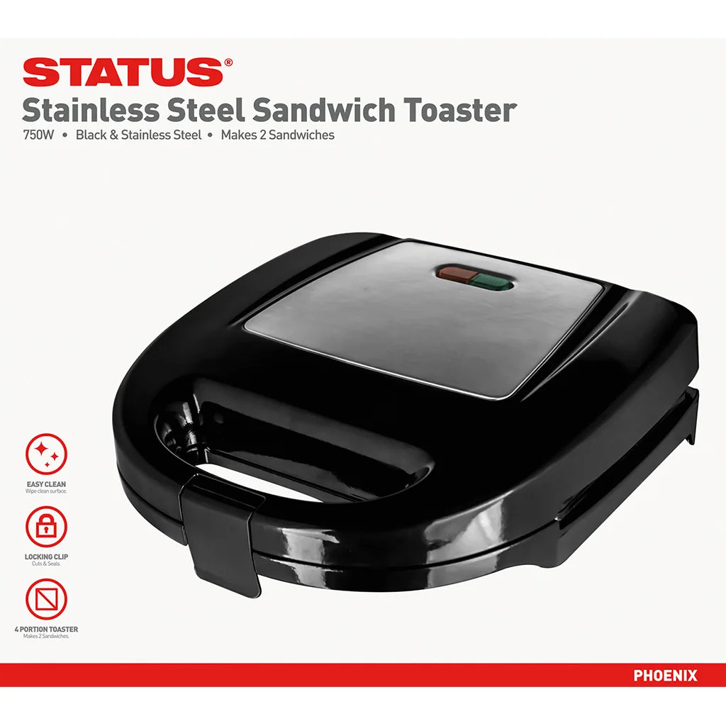 Status Phoenix S/Steel Sandwich Toaster (4 per box)