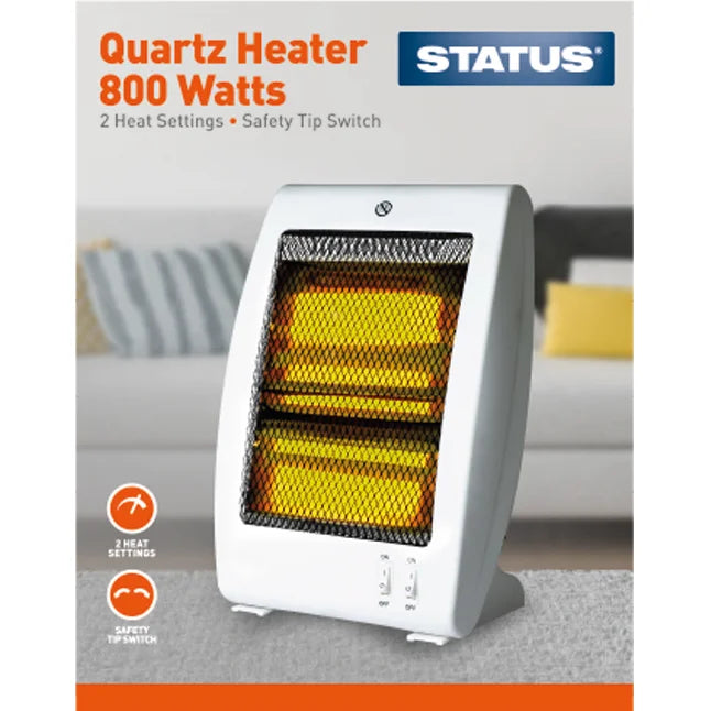 Status 800w Quartz Heater - White