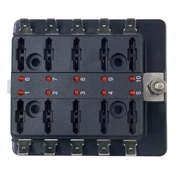10 Fuse Fusebox with RED Light