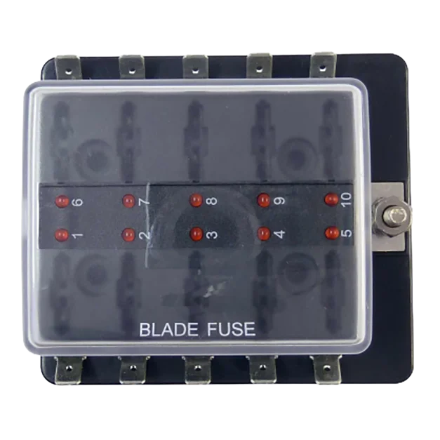 10 Fuse Fusebox with RED Light