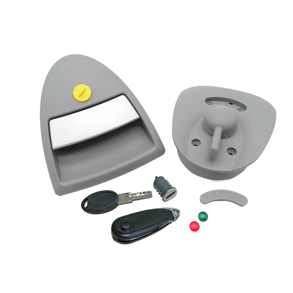 Hartal Triangle Right Hand Complete Bailey Lock Kit - Grey (suits HSC)