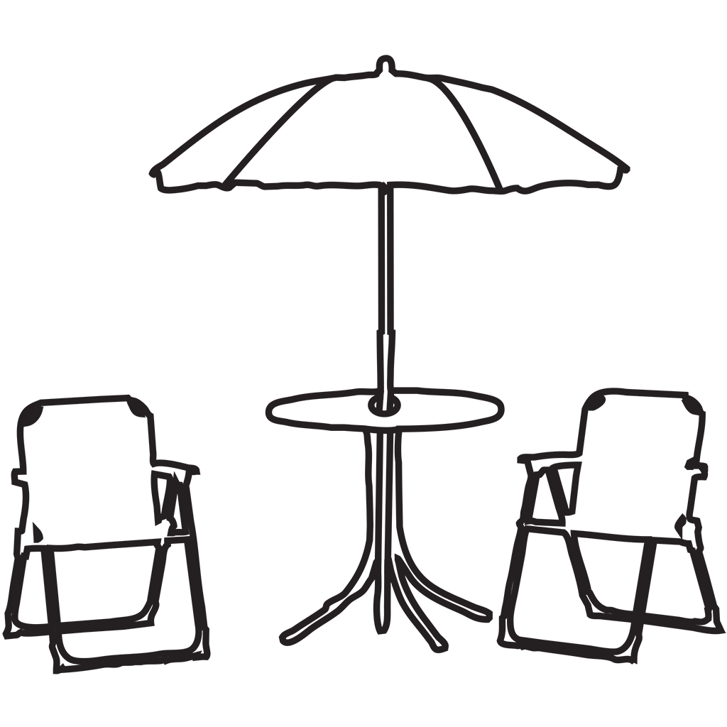 Quest Childrens Dinosaur Garden Set – Table, 2 Chairs & Parasol (SP2025)