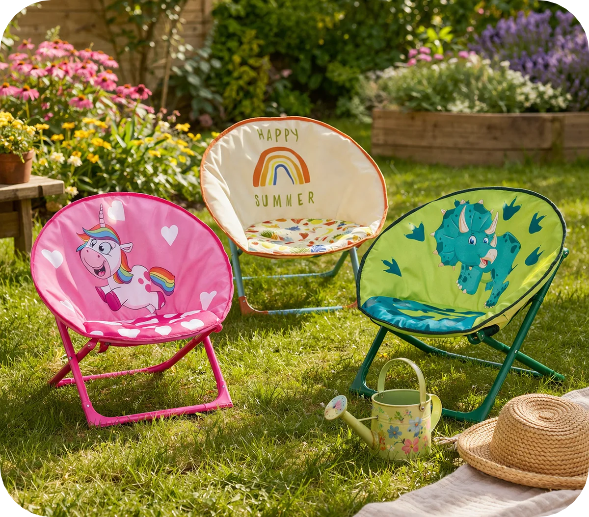 Quest Kids Rainbow Fruits Moon Chair