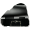 Thetford Right Hand Striped Black Triangle Hob Glass Lid