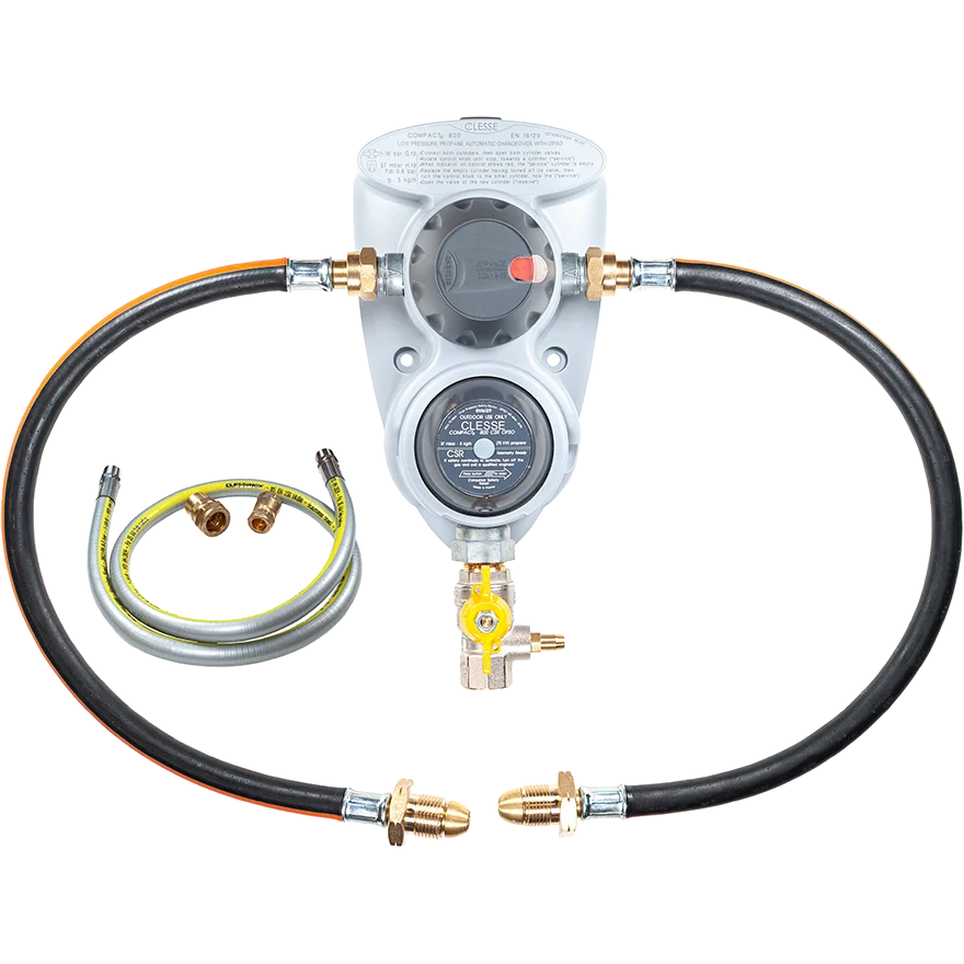 Clesse Compact R800 OPSO 2 Cylinder Changover Kit 1.2M Testpoint Rubber Pigtails UU5185K-HS-TR