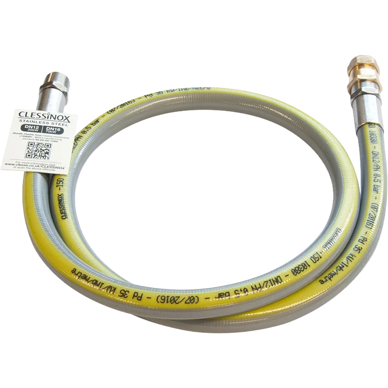 Clesse Stainless Meter Box Hose 1.2MTR 1/2 x 22mm UUSS70KWX22