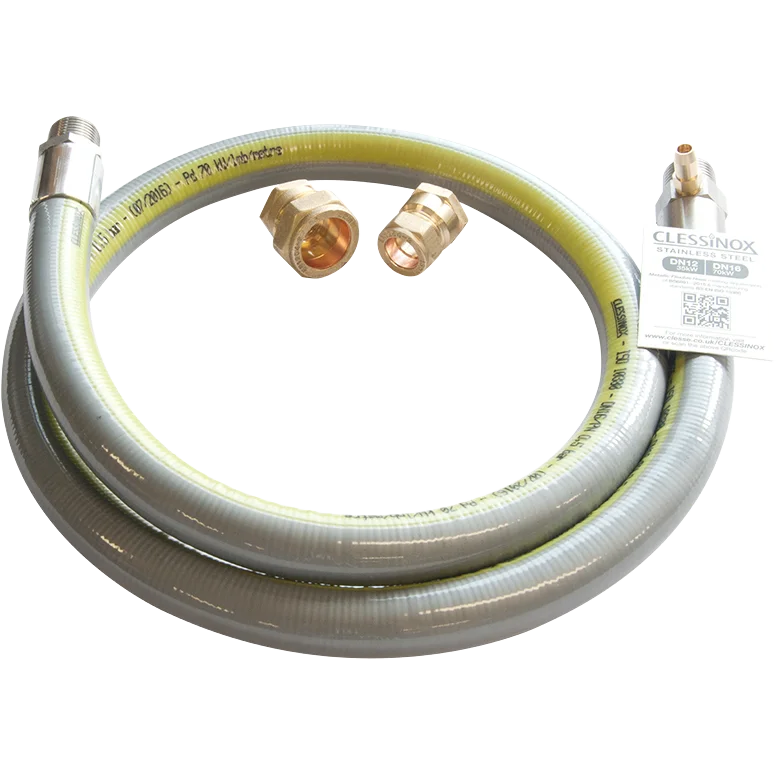 Clesse Stainless Meter Box Hose Kit 1.2M UUSS70KWTP15&22