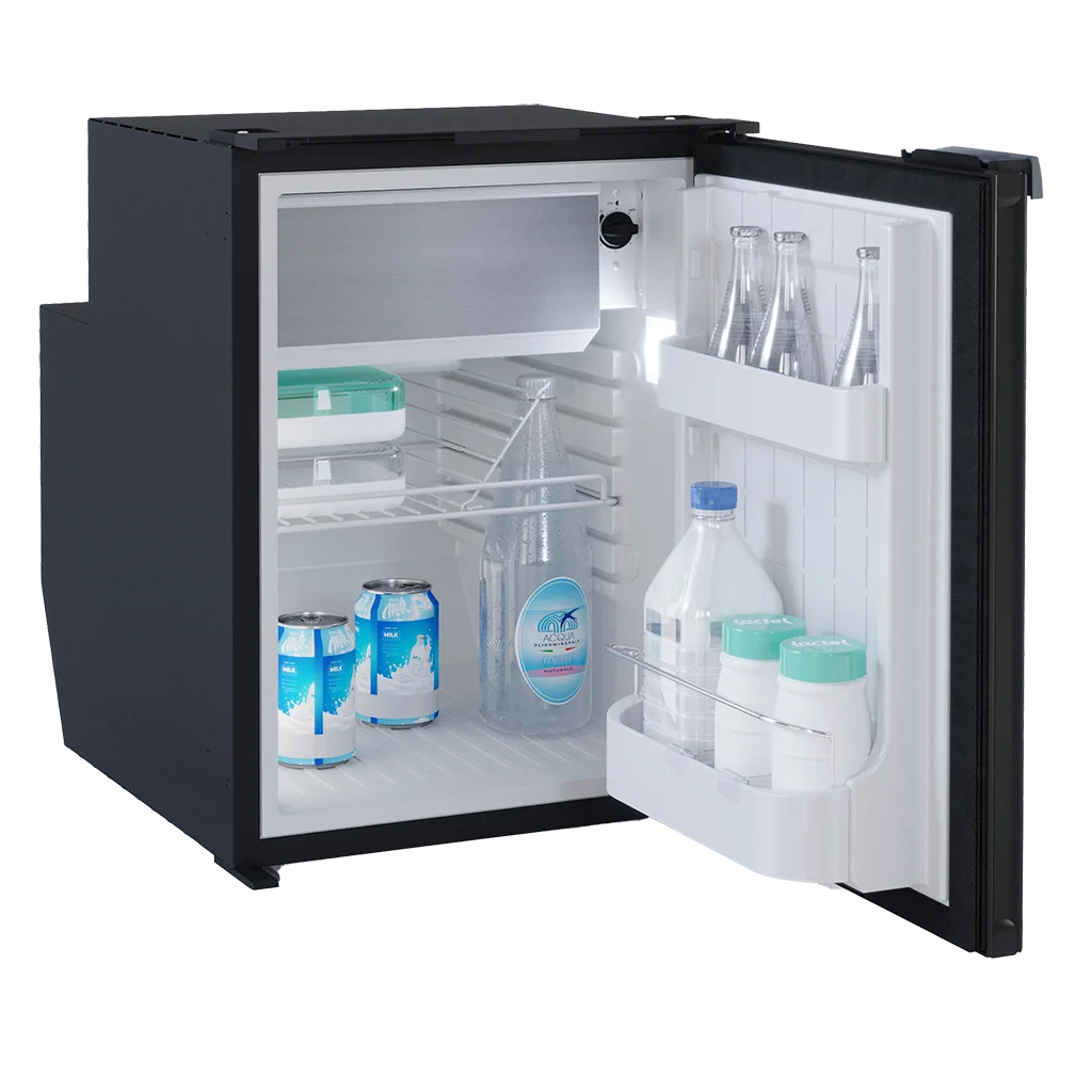 Vitrifrigo 51L Black Chrome Air Lock Fridge 12/24v Integral