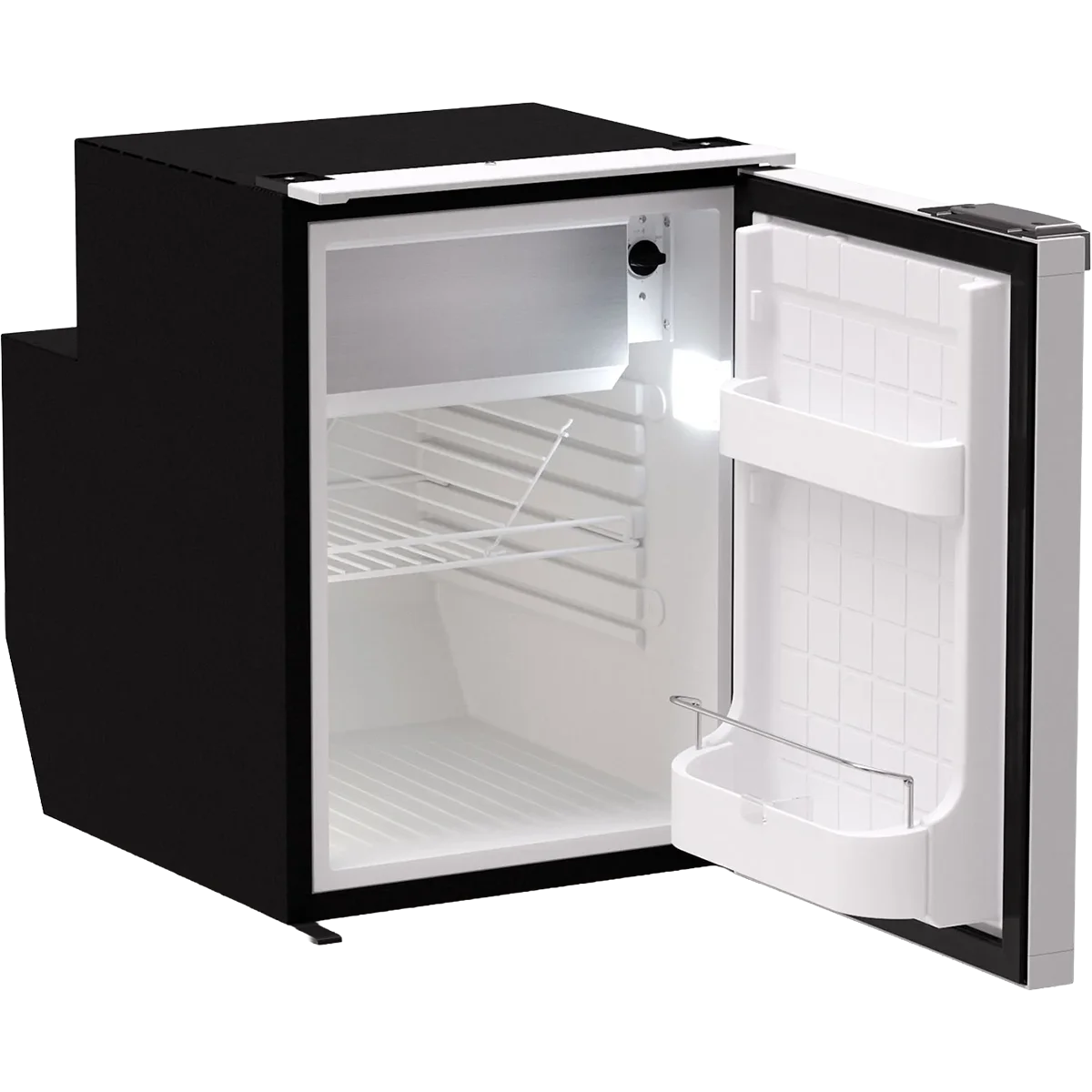 Vitrifrigo 51L Grey Chrome Air Lock Fridge 12/24v Integral