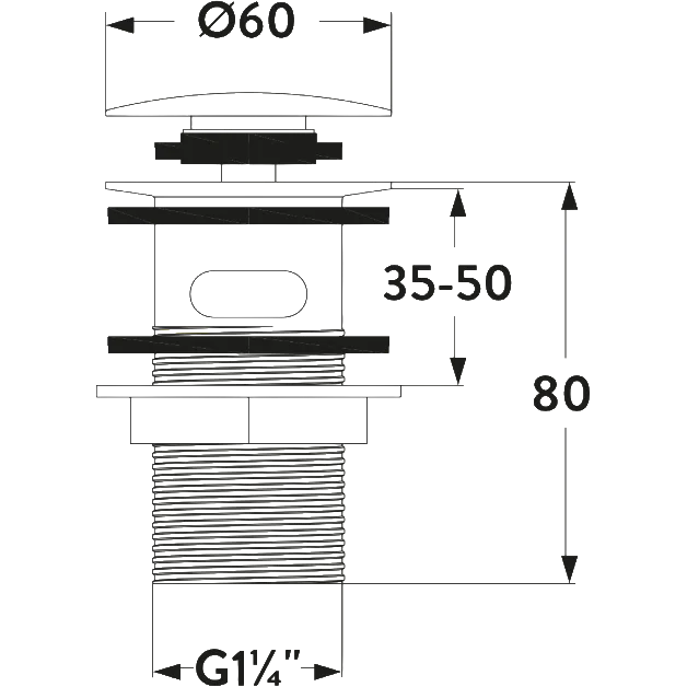 Round Dome Slotted Sprung Basin Waste Easy Clean WASTE88 - image 2