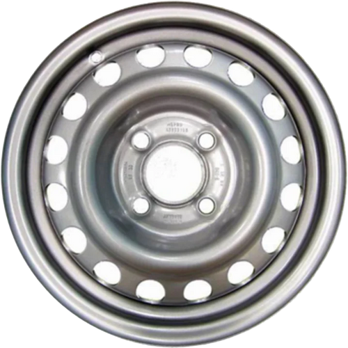 5.5J x 14 Steel Wheel 100mm x 4 Stud Silver